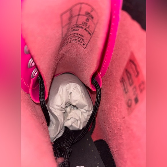 Dr. Martens 1460 Clash Pink Smooth Leather Lace Up Boots - Picture 7 of 9